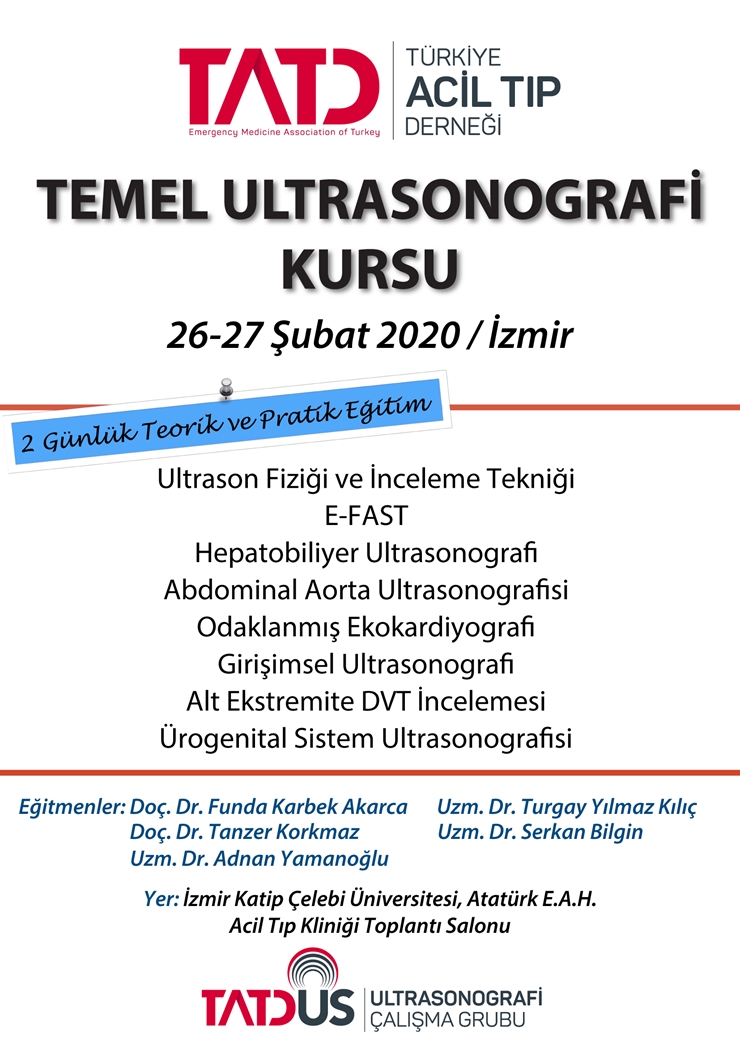 Temel Ultrasonografi Kursu, İzmirTürkiye Acil Tıp Derneği